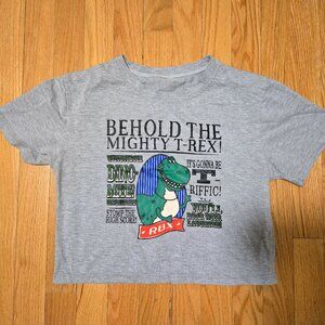 Tshirt Pulse Behold the mighty T-Rex cropped short sleeve t-shirt